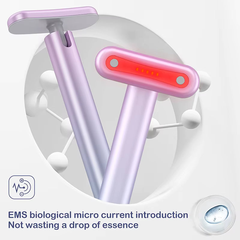 Masajeador facial LED – Calor, vibración y efecto lifting