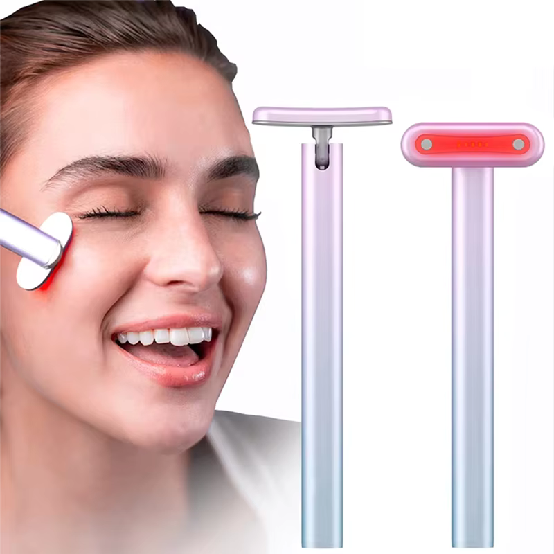 Masajeador facial LED – Calor, vibración y efecto lifting