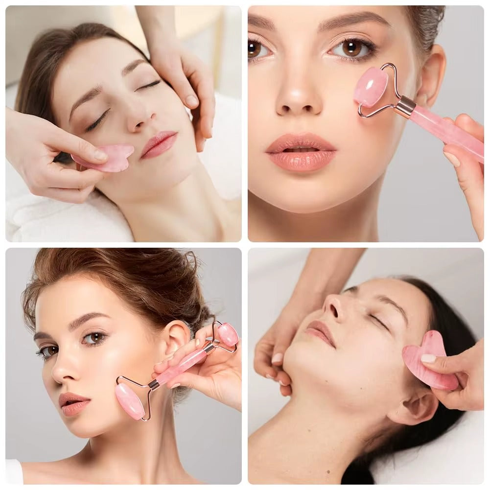 Rodillo de jade + Gua Sha | Drena, desinflama y tonifica