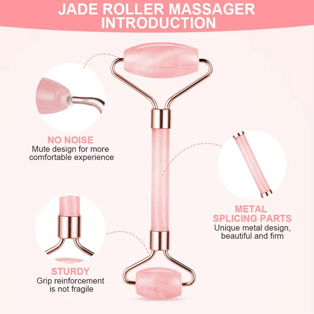 Rodillo de jade + Gua Sha | Drena, desinflama y tonifica