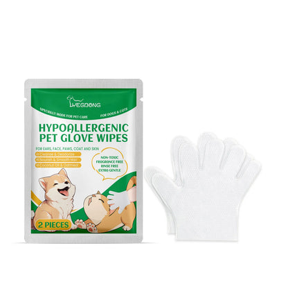 Guantes limpiadores para mascotas sin agua