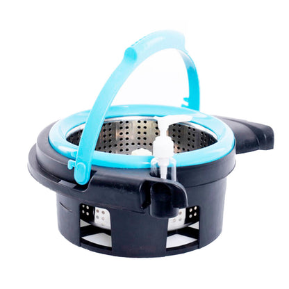Fregona Mopa Giratoria 360 ° con 2 Cabezales de Mopas Cubo Con Ruedas