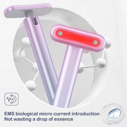 Masajeador facial LED – Calor, vibración y efecto lifting