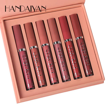 Set de labiales líquidos mate (6 tonos) – Alta pigmentación