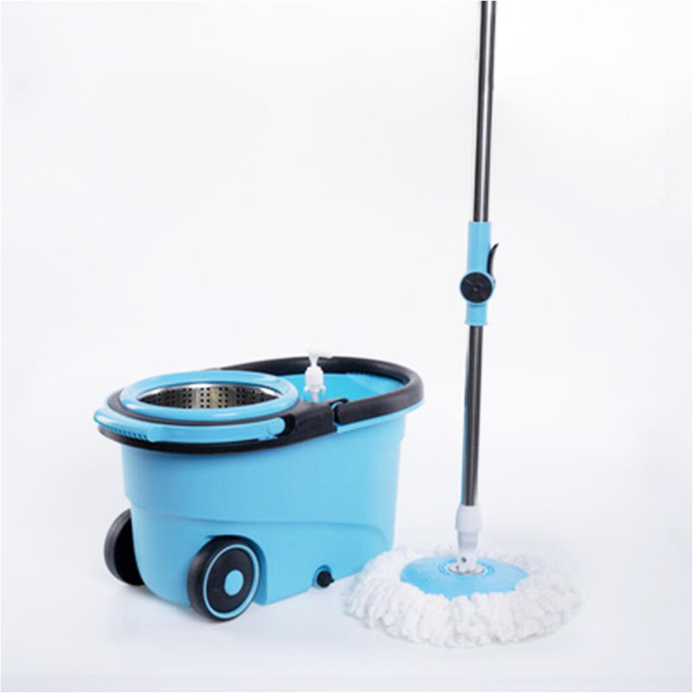 Fregona Mopa Giratoria 360 ° con 2 Cabezales de Mopas Cubo Con Ruedas